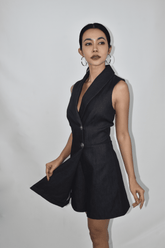 Denim Overlap Romper