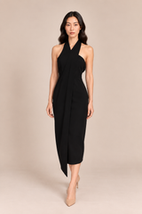 4-WAYS Convertible Black Midi Dress (BACKORDER)
