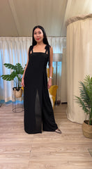 Black Draped Jumpsuit