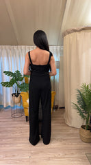 Black Draped Jumpsuit
