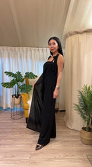 Black Draped Jumpsuit