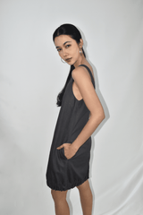 Denim Bubble Mini Dress