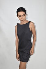 Denim Bubble Mini Dress