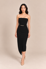 4-WAYS Convertible Black Midi Dress (BACKORDER)