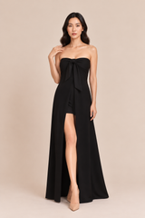 Versatile Black Maxi Dress With Shorts (MADE TO ORDER)