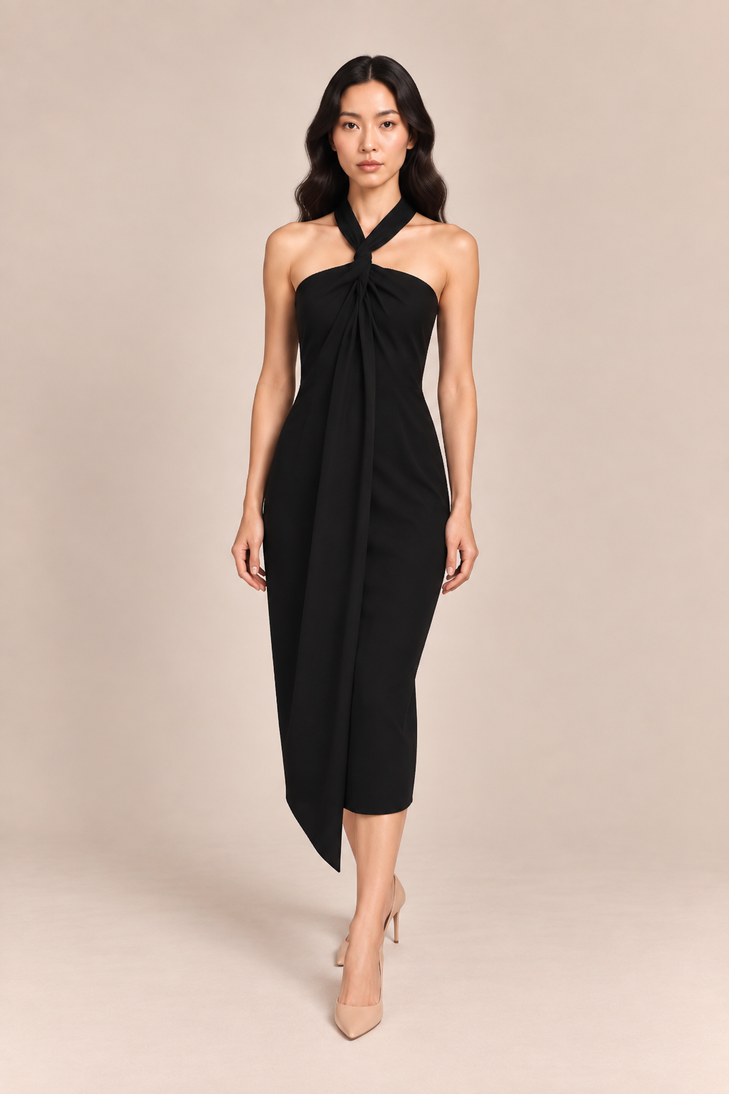 4-WAYS Convertible Black Midi Dress (MADE TO ORDER)
