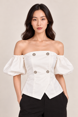 STRUCTURED OFF-SHOULDER TOP