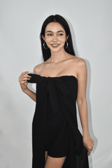 Versatile Black Maxi Dress With Shorts (MADE TO ORDER)
